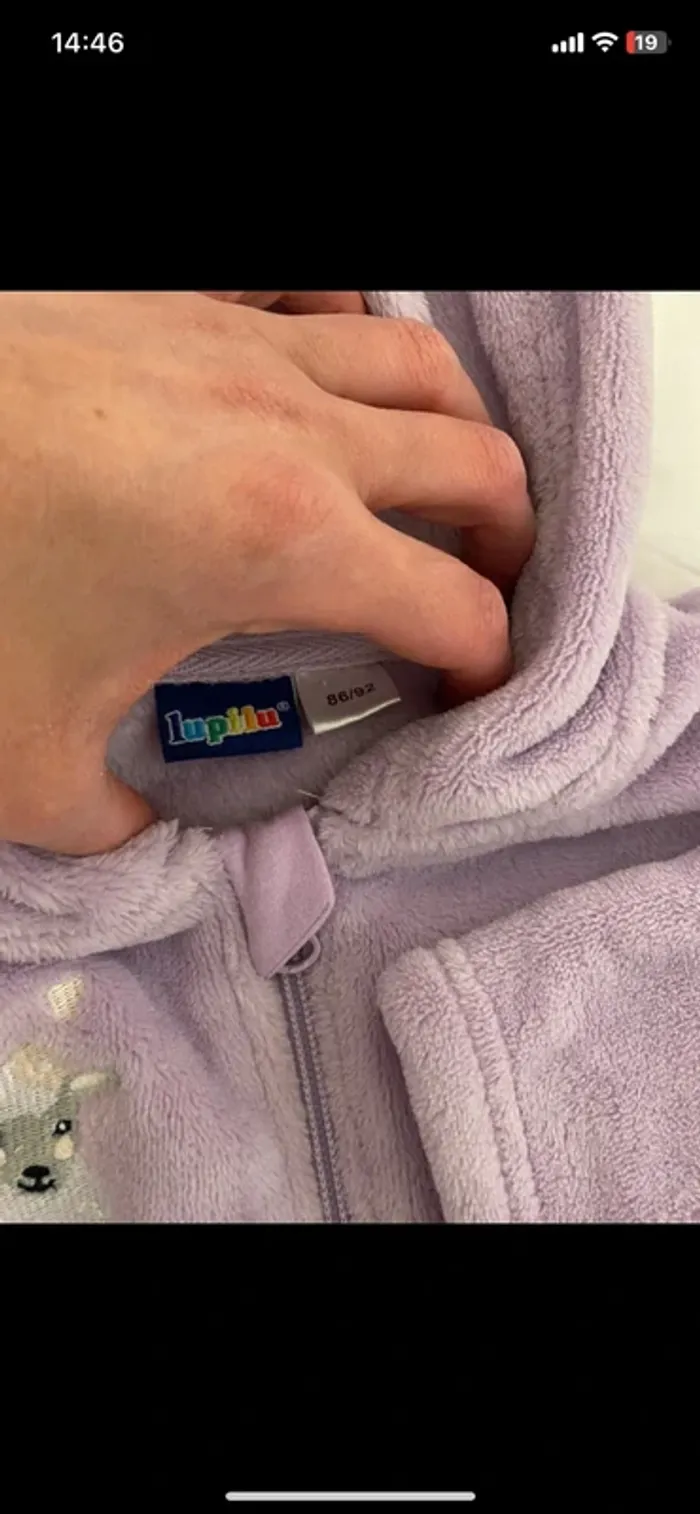 Gilet polaire mauve - photo numéro 2