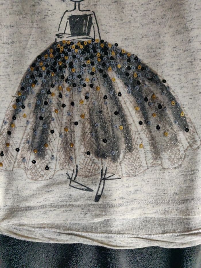 T-shirt gris chiné - photo numéro 3