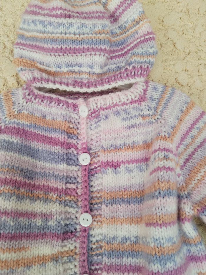 Bébé Layette Ensemble Brassière/Gilet et son Bonnet assorti - photo numéro 5
