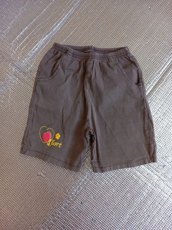Short coton chocolat 3 ans