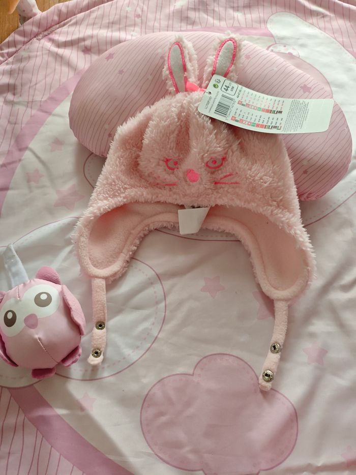 Bonnet Lapin ORCHESTRA Neuf avec étiquette – Rose – 6 mois - photo numéro 4