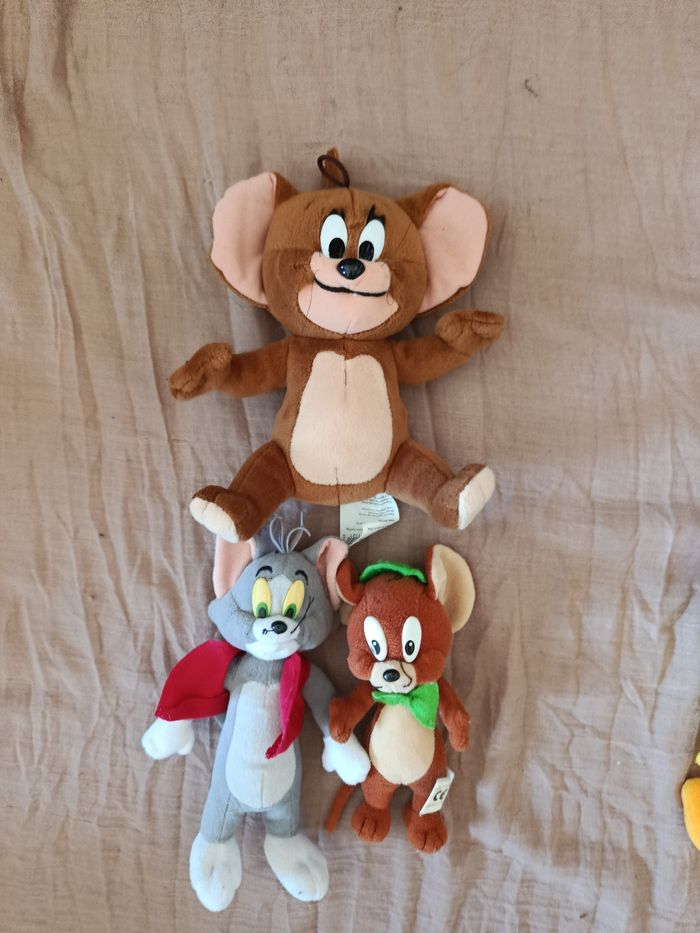 Lot de 3 peluches tom et Jerry