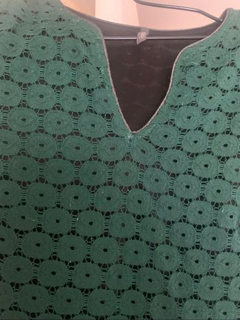 Robe verte en dentelle