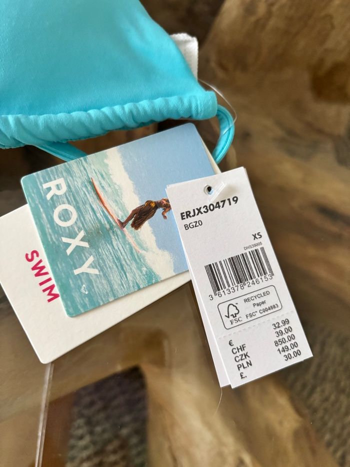 Haut de maillot de bain Roxy bleu turquoise - photo numéro 5