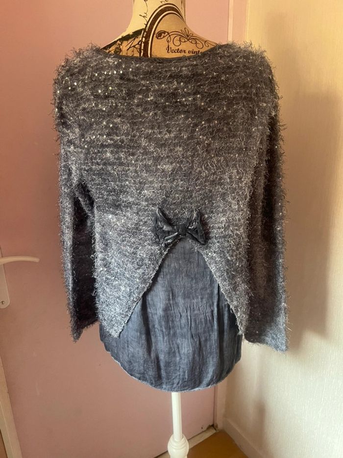 Pull femme bleu taille 42 - photo numéro 2