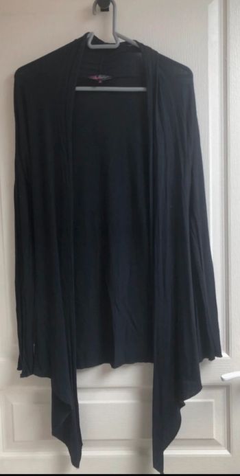 Gilet mi long noir taille s jennyfer