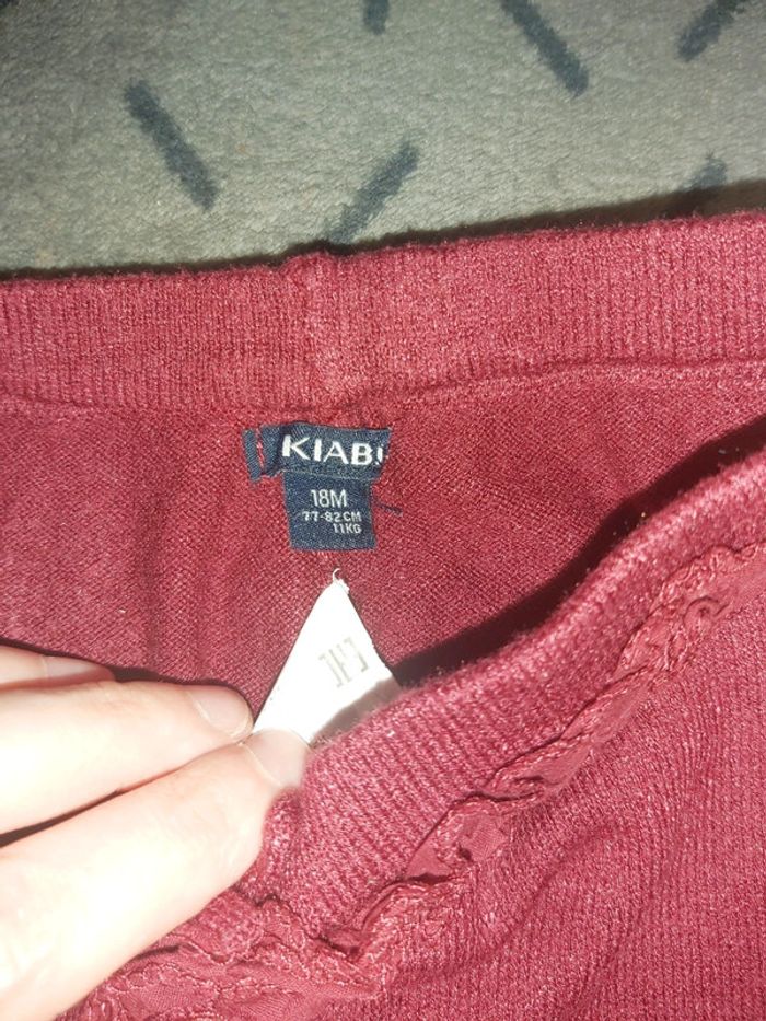 Sarouel Bordeaux kiabi taille 18mois 77-82cm - photo numéro 2