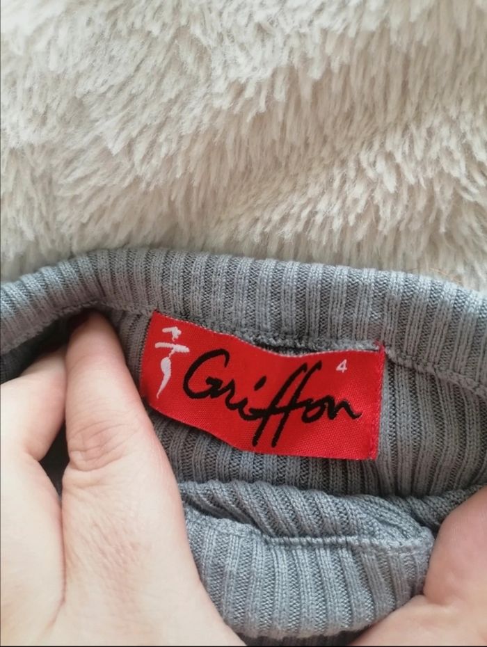 Pull gris col roulé - photo numéro 3