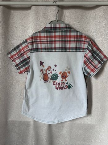 Chemise écossaise montres au dos 5 ans Kidkanaï
