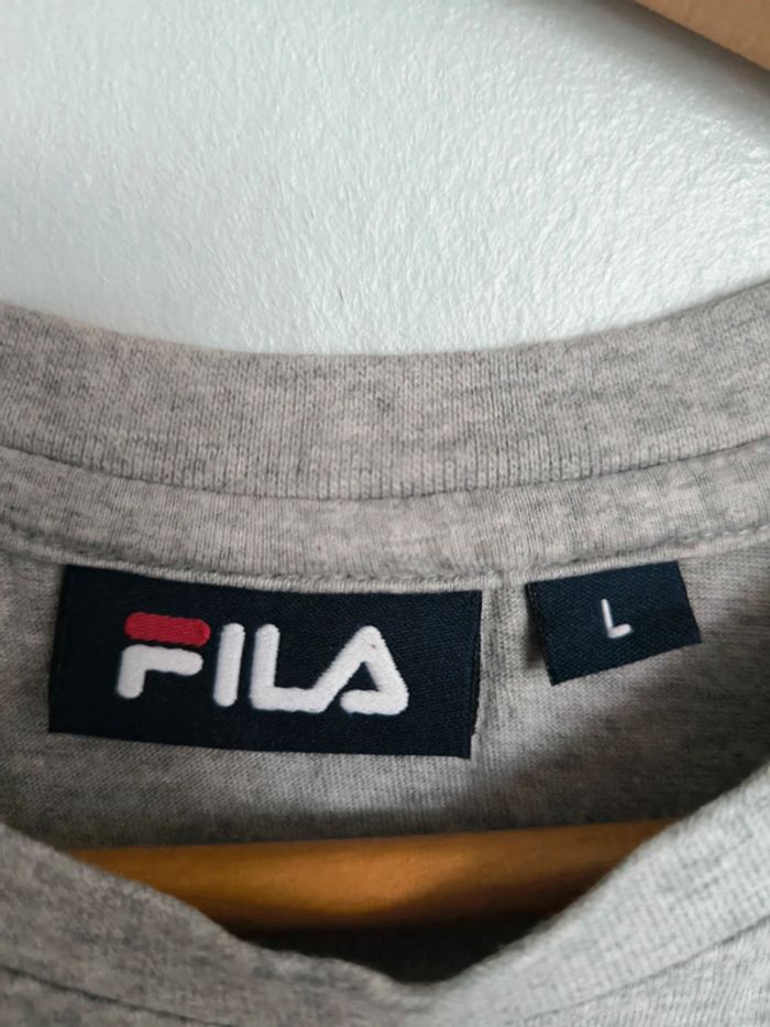 Tee shirt gris fila taille L - photo numéro 3