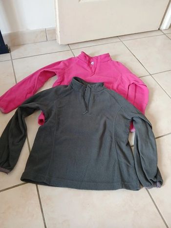 Lot de 2 gilets fille rose et gris 8 ans - its