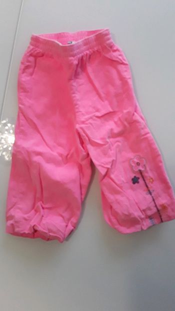 Pantalon rose velours 12 mois