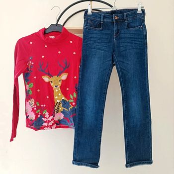 10 ans ensemble teeshirt Dpam du pareil au même et jean Okaïdi