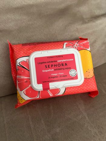 Lingettes exfoliantes pamplemousse Sephora neuves