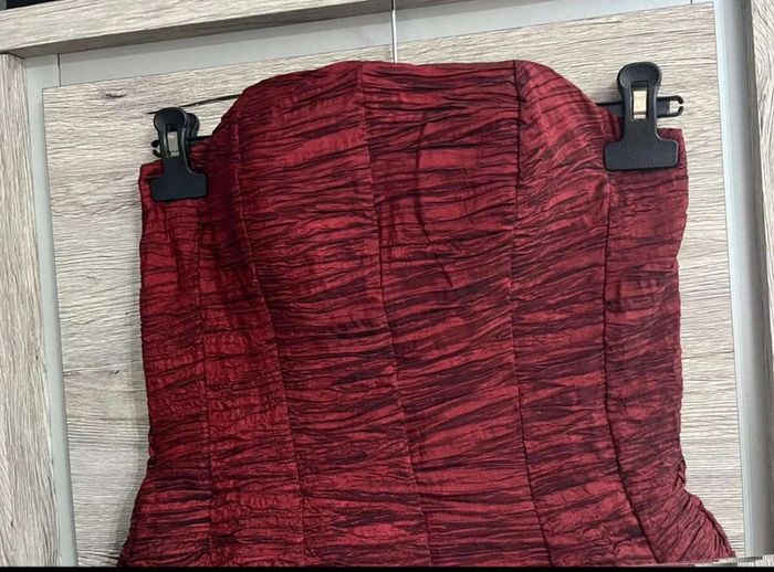 Robe  courte  de  cérémonie  fêtes  cocktail  femme M 38 bordeaux  neuve - photo numéro 2