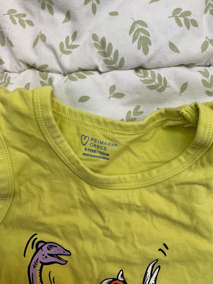 pyjama short et débardeur vert et turquoise 6/7 ans primark - photo numéro 5