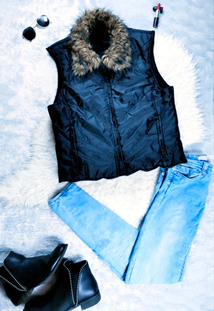 Blouson sans manche rembouré bien chaud-T.S/M ou T.36/38 🖤