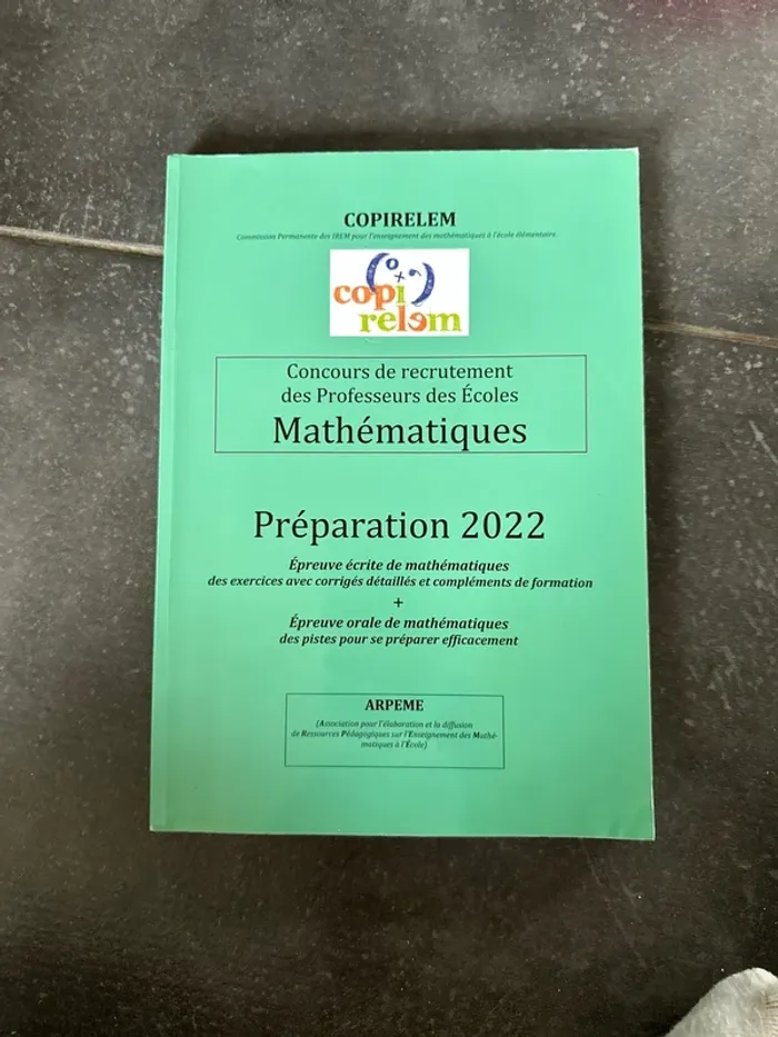 Livre, concours de recrutement, des professeurs, des écoles mathématiques