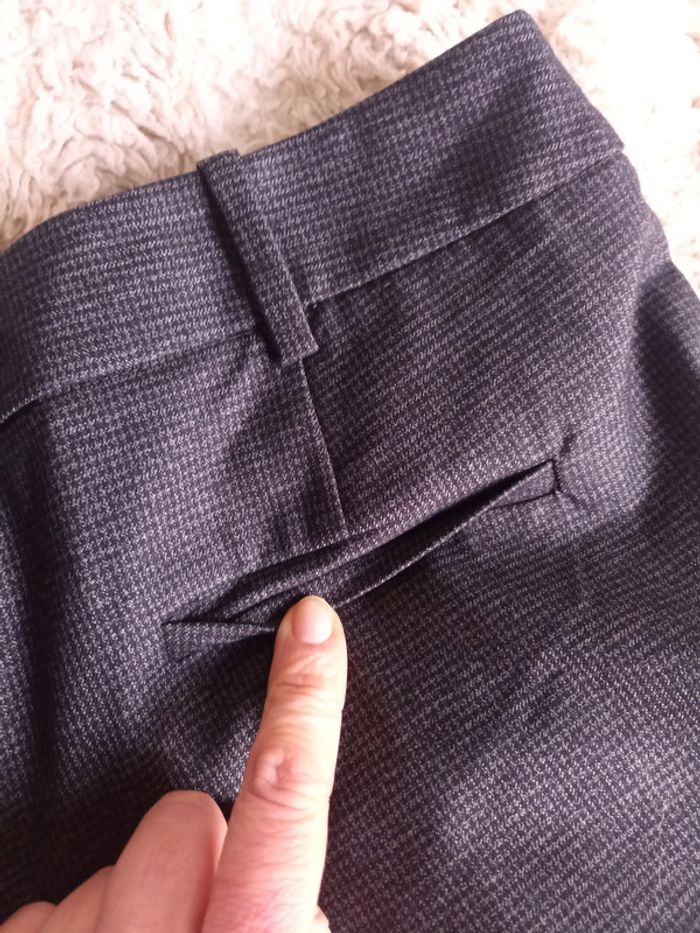Pantalon court cigarette T38 pied de poule gris noir - Promod - photo numéro 8