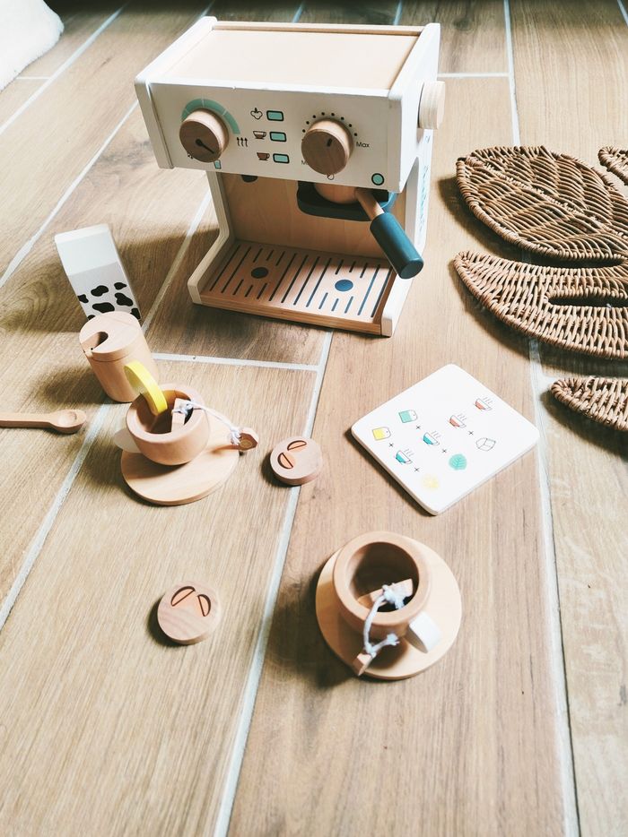 🍵Dinette machine à café et thé et accessoires en bois marque Vertbaudet - photo numéro 2