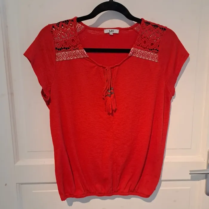 Tee-shirt rouge la halle