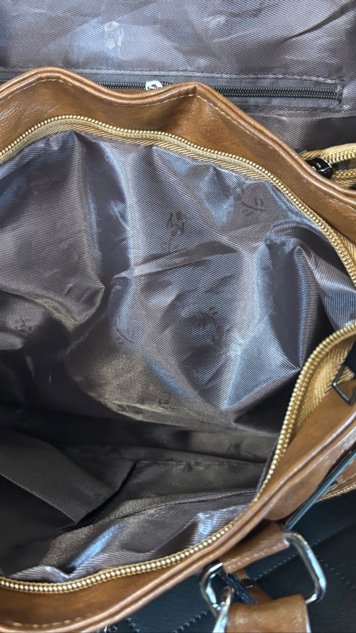 Sac à main femme marron automne simili cuir neuf travail voyage bandoulière amovible - photo numéro 7