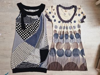 Lot 2 robes ou tuniques longues promod et camaïeu géométriques