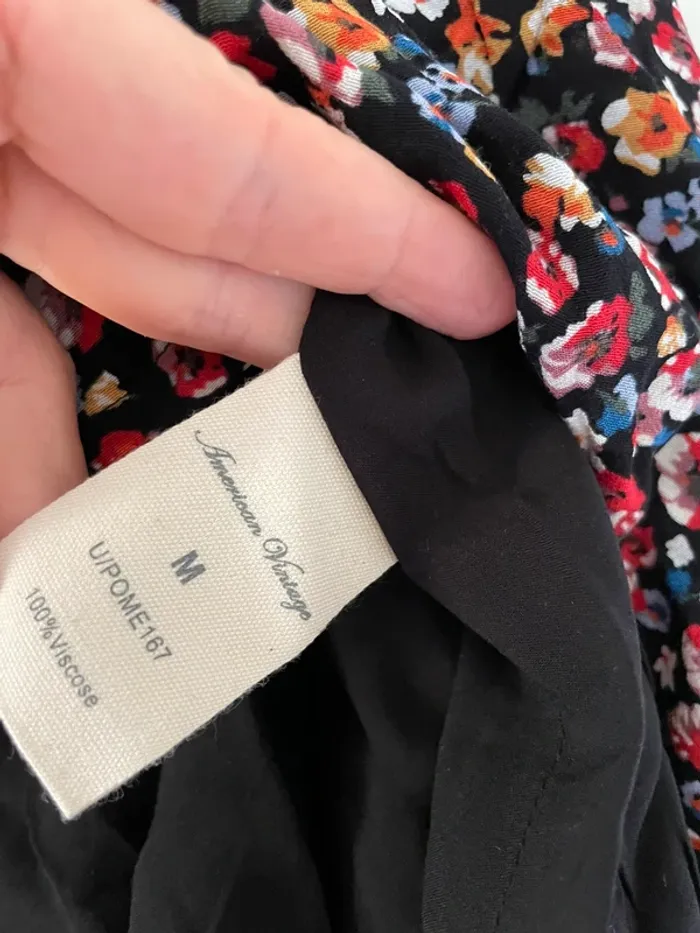 Jupe American vintage motif fleuri taille M - photo numéro 5