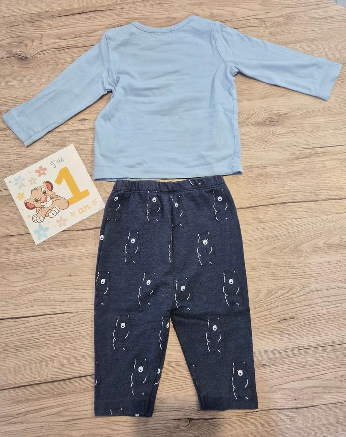 Pyjama 2 pièces bleu, Tissaia, 12 mois - photo numéro 2