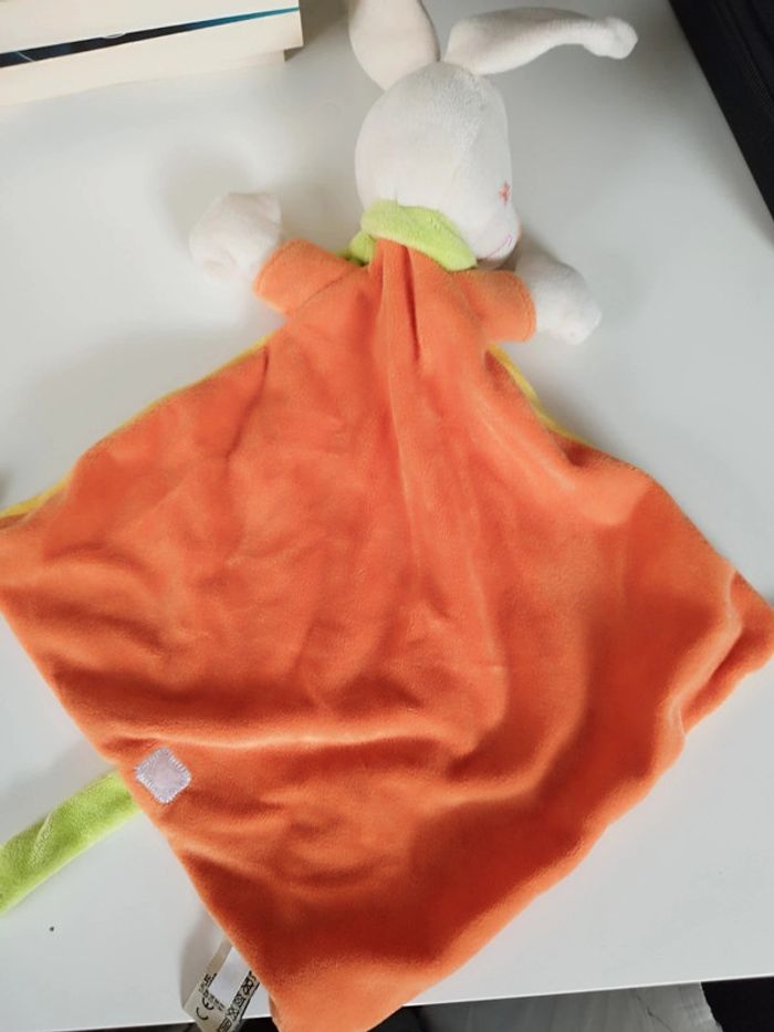Doudou lapin orange Mots d'enfants - photo numéro 5
