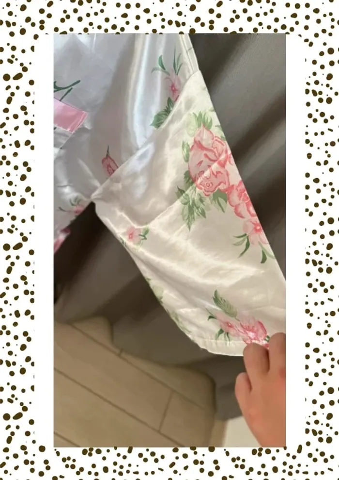 Kimono fleuri satiné 💐 | Taille unique - photo numéro 4