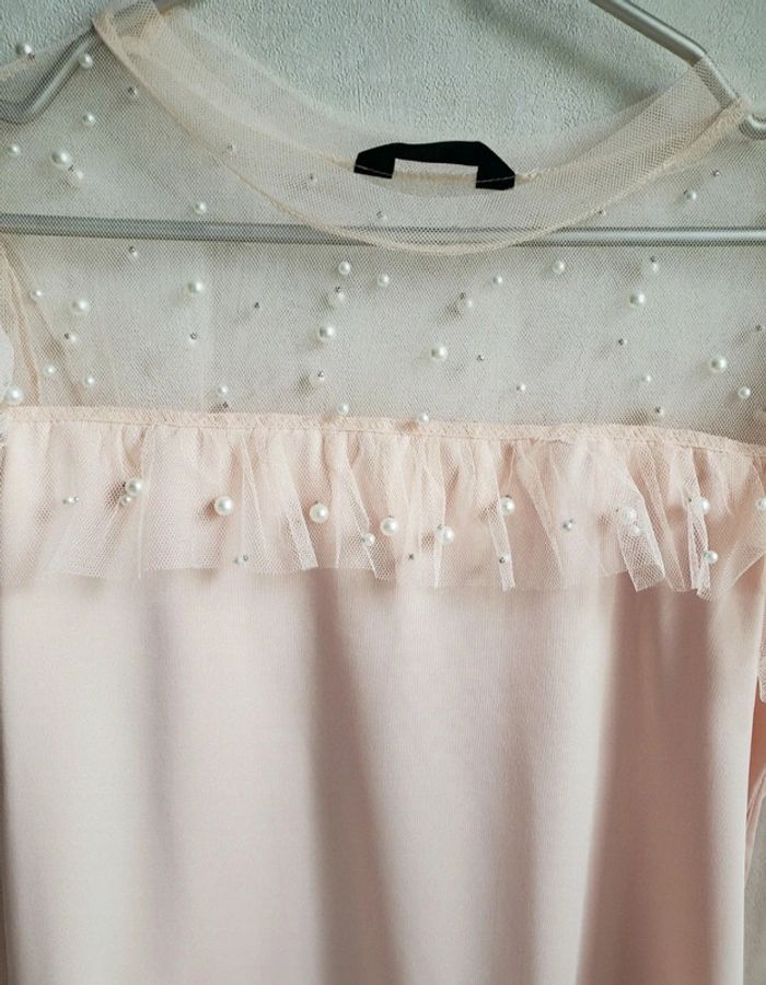 Blouse manches longues avec perle - photo numéro 2