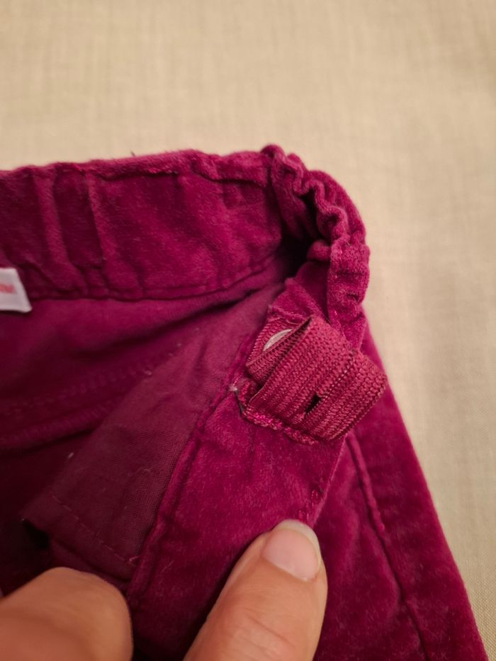 Pantalon en velours ras brodé Gemo - photo numéro 4