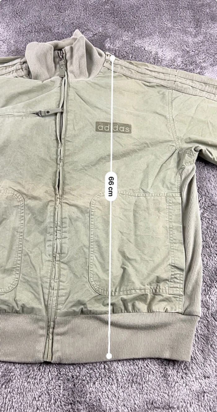 Veste type Harrington vert kaki Adidas Taille M - photo numéro 3
