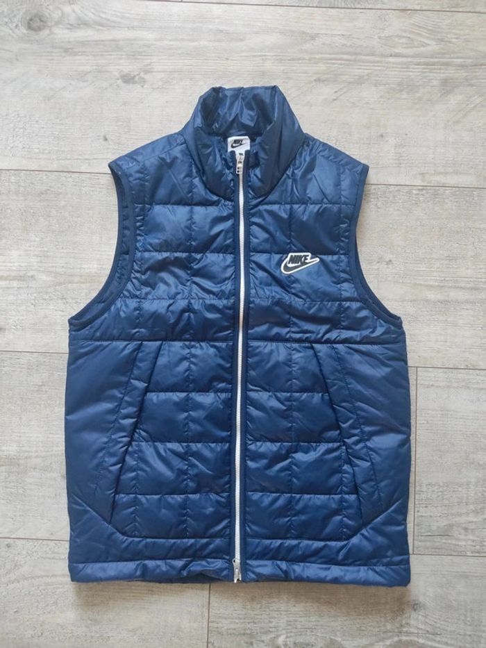 Doudoune / veste matelassée sans manches bleu marine avec poches taille S Nike neuve