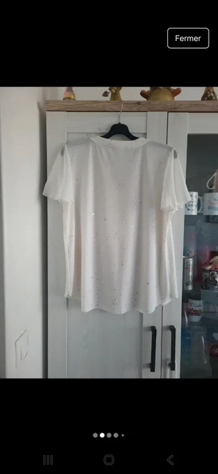 Tee-shirt manches courtes blanc. - photo numéro 2
