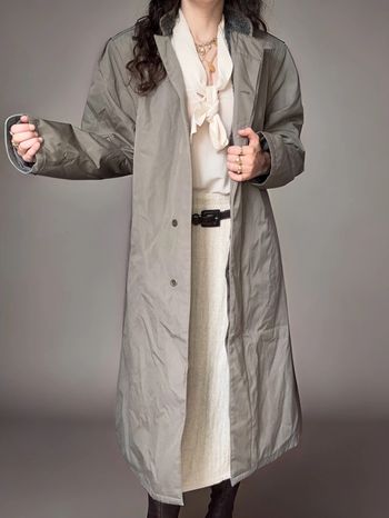 Trench polaire imperméable long vintage