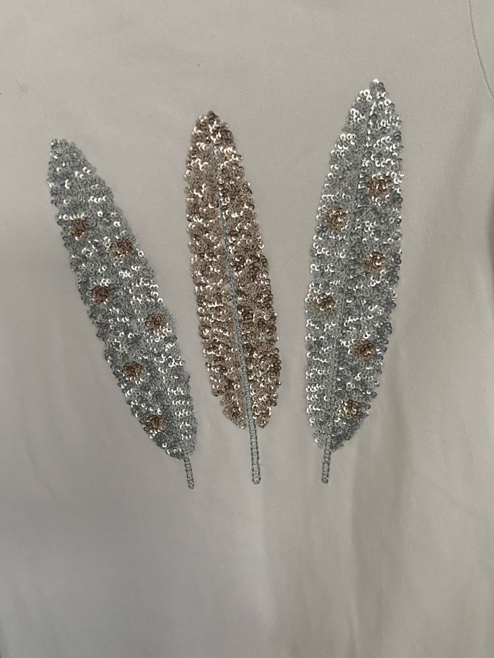 Teeshirt à manches longues à motif sequins - photo numéro 2