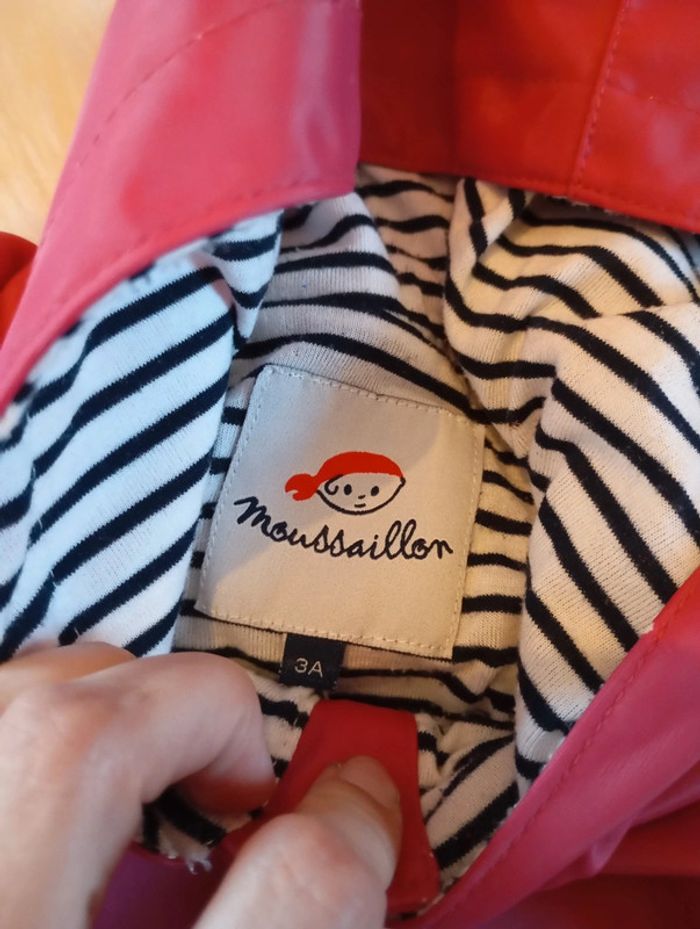 Moussaillon 💀 cire cape poncho fille rose 3 ans imperméable - photo numéro 3