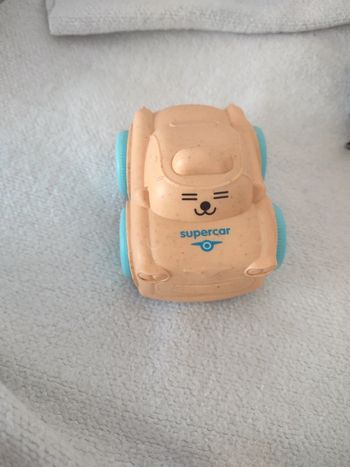 Voiture chat rose à friction