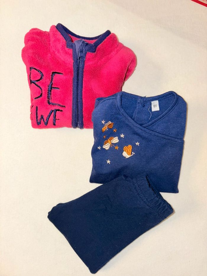 Ensemble 3 pièces, gilet, tuniques et legging 6 mois