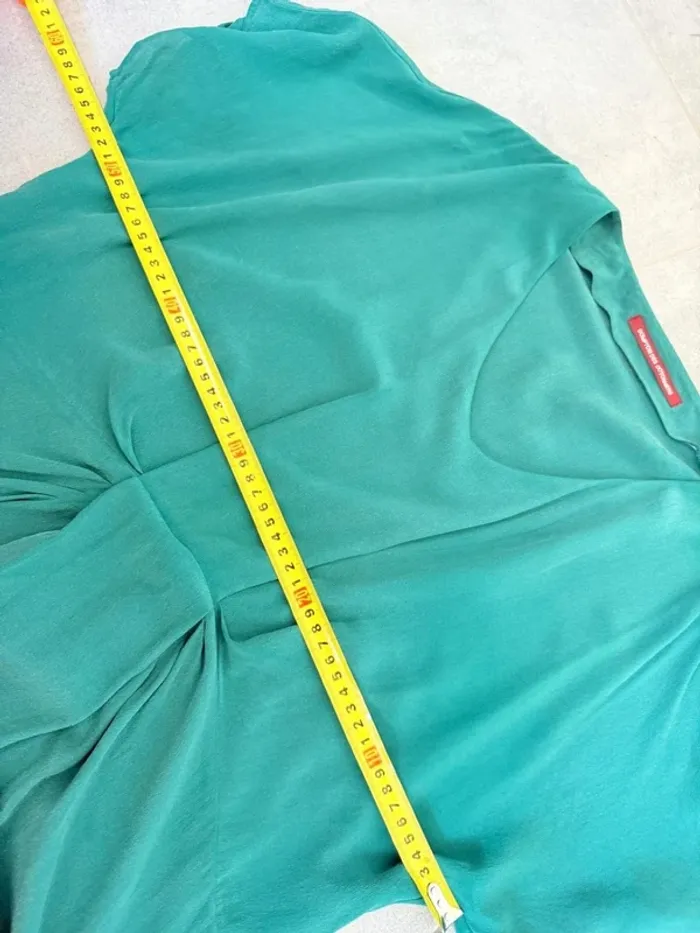 Robe en soie Comptoir des cotonniers turquoise taille 36 parfait état - photo numéro 7