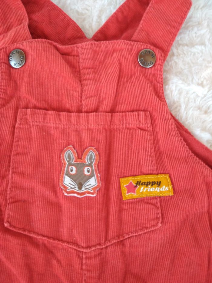 Salopette velours Garçon 6 mois Dpam 100% coton - photo numéro 4