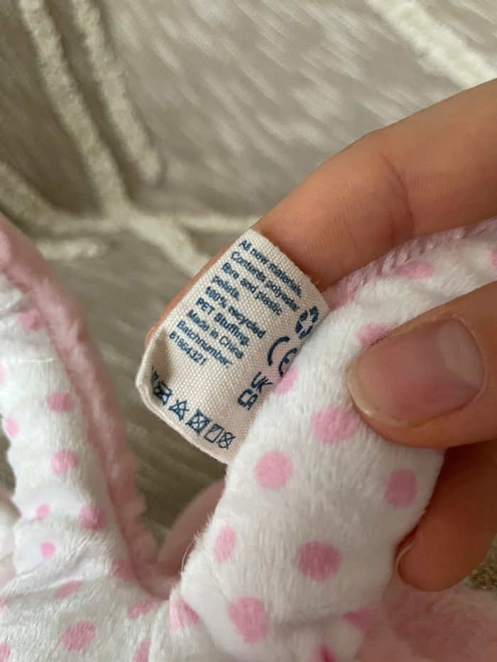Peluche doudou 29cm petjes world poulpe calamar pieuvre rose très bon état - photo numéro 7