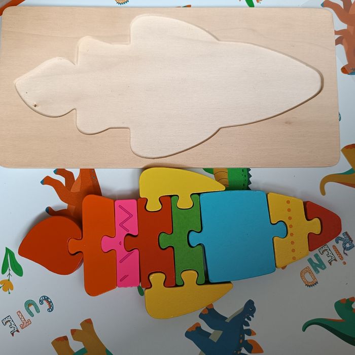Puzzle en bois fusée 10 pièces - photo numéro 2