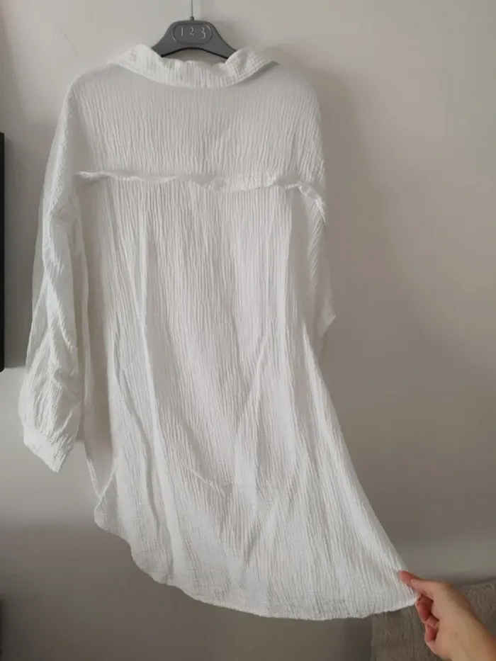 Chemise longue femme gaze de coton - photo numéro 5
