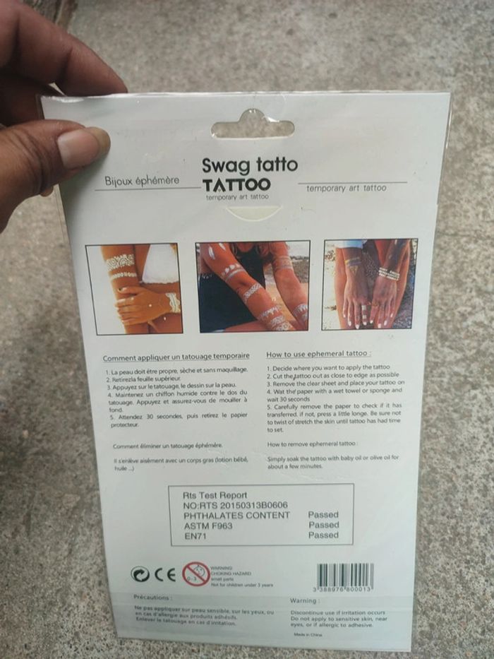 Tatouage plaquette temporaire - photo numéro 7