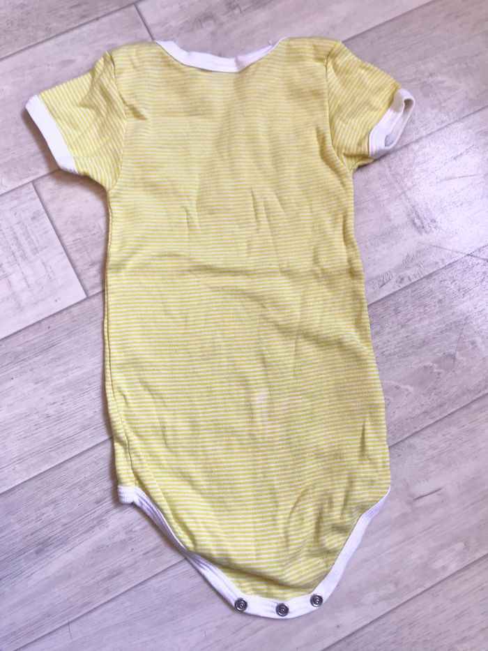 Body à rayures jaunes 18mois (Petit Bateau) - photo numéro 3