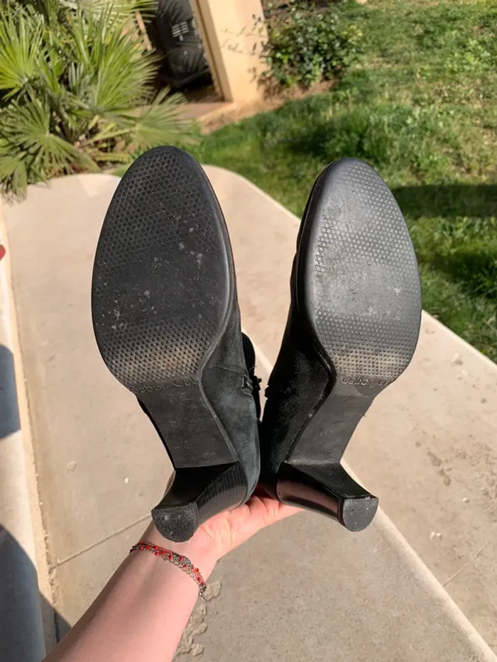 Bottines noires taille 37 Gabor en cuir véritable - photo numéro 3