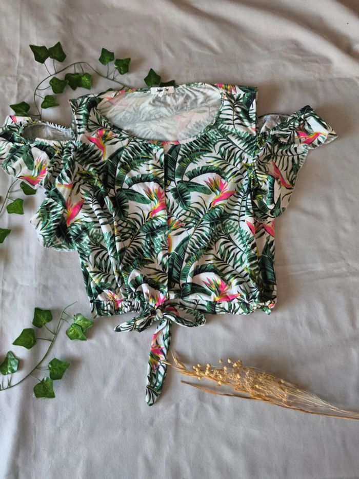 Crop top imprimer Fleuri 🍃 Jennyfer